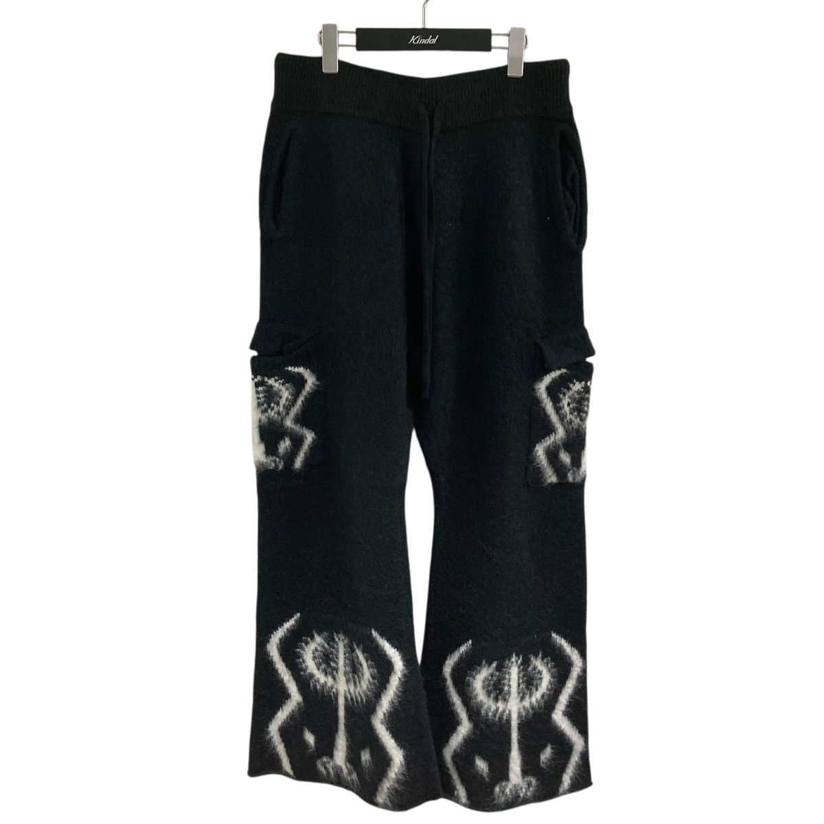 【中古】 EREHWON ニットカーゴパンツ ブラック サイズ：M 【価格見直し】