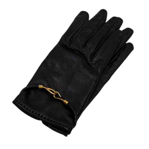 【中古】HERMES なめし革地球儀 ジャンボ 黒いこと 大いさ：7 1/2 【031225】（エルメス）
