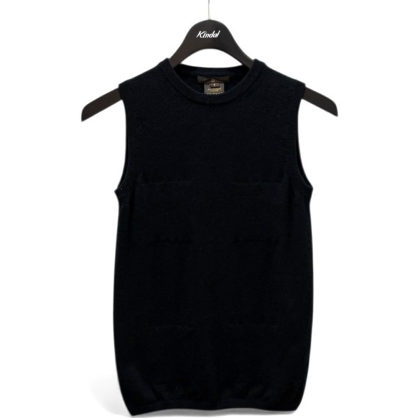 【中古】LOUIS VUITTON カシミヤ クルーネックベスト ブラック サイズ:S 【031225】(ルイヴィトン)|ブランド古着のカインドオル
