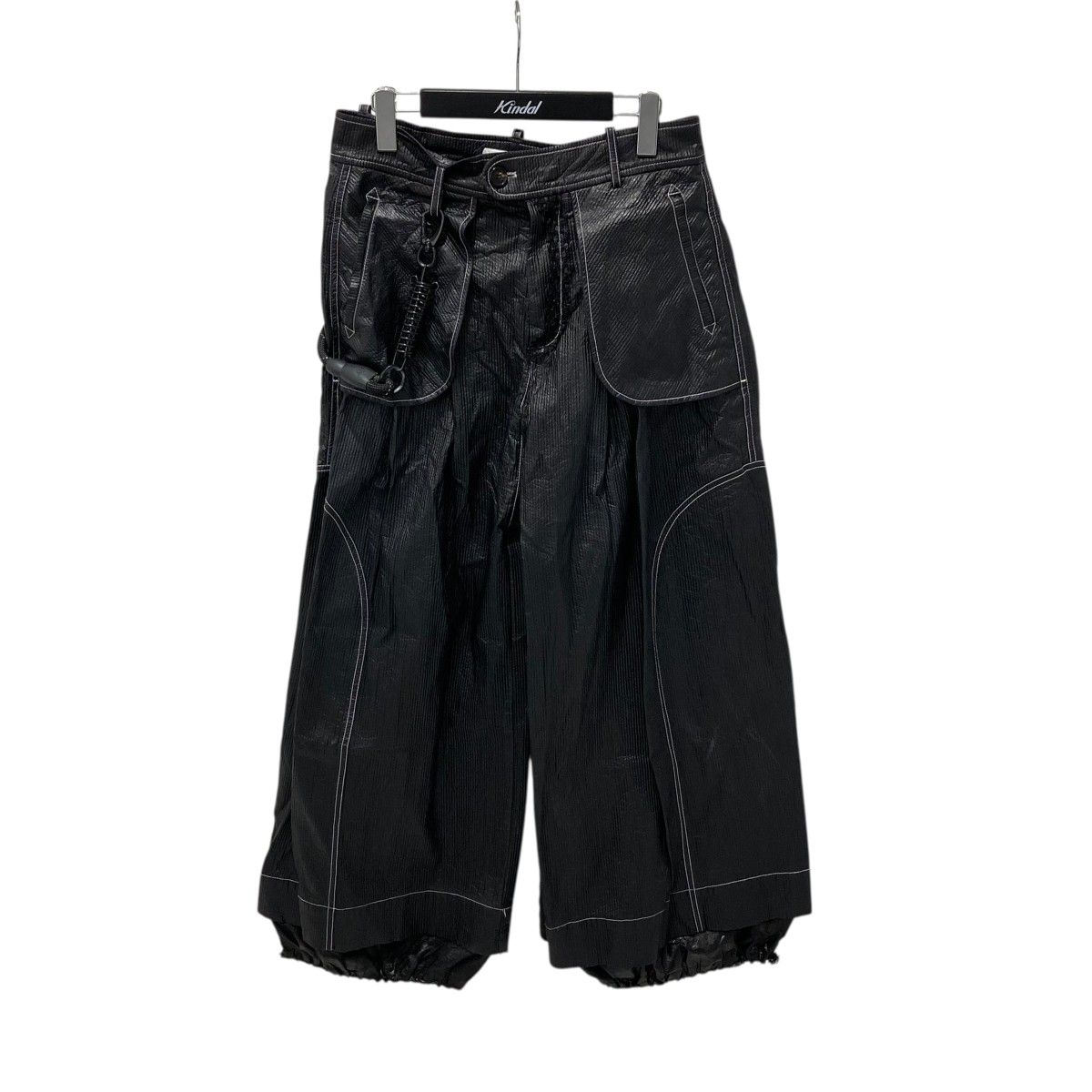 【中古】 NUTEMPEROR WIDE PU LEATHER PANTS ワイドパンツ ブラック サイズ：3 【価格見直し】