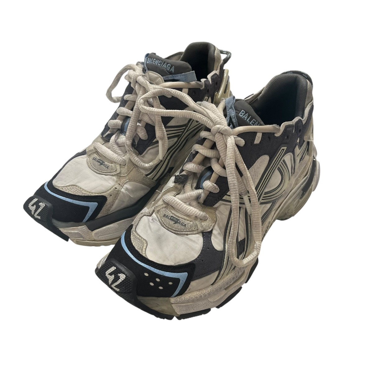 【中古】BALENCIAGA Runner シューズ 772774 白いこと 大きさ：27.5 【041225】（バレンシアガ）
