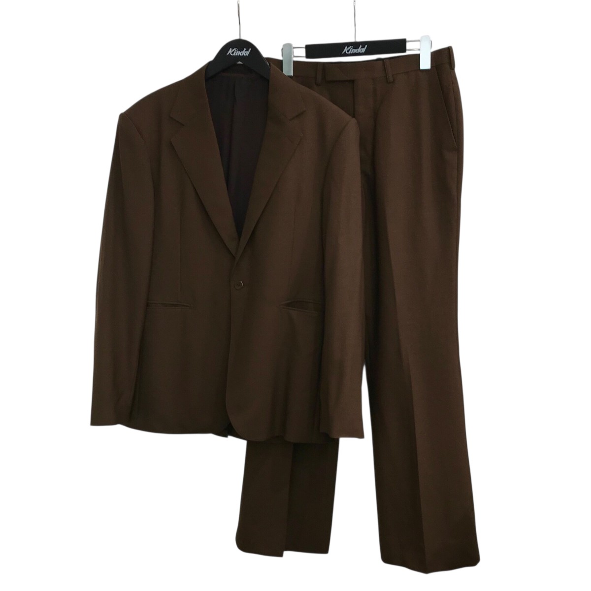 【中古】 LAD MUSICIAN 「SHAPE JACKET SLIM FLARE SLACKS」 セットアップスーツ 2123 305／2123 553 ブラウン サイズ：42/42 【価格見直し】