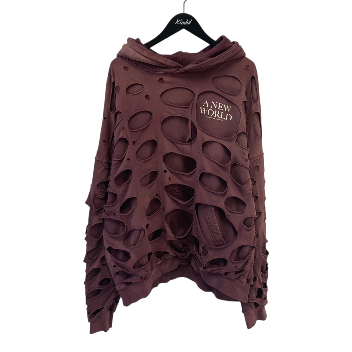 【中古】 ALEXANDER DIGENOVA　 A NEW WORLD HOODIE パーカー ボルドー サイズ：3 【080426】（アレキサンダーディジェノバ）