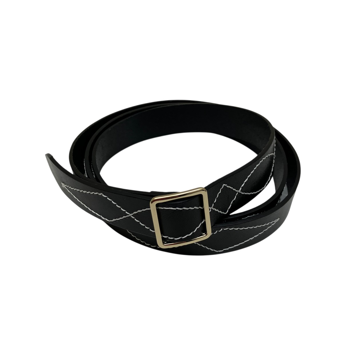 【中古】 LEFIJE　 レザーベルト ブラック 【051225】（レフィエ）