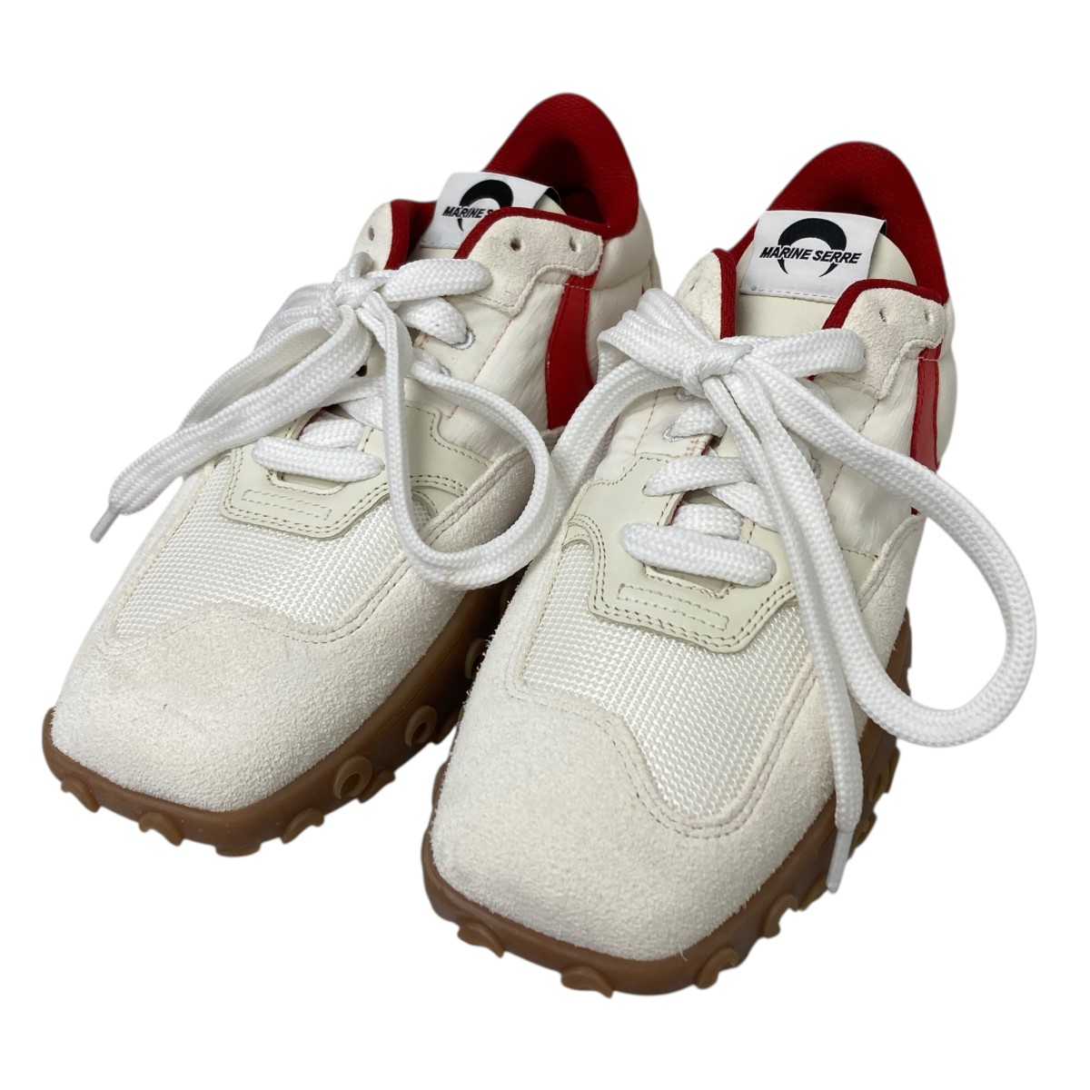 【中古】 marine serre ローカットスニーカー ホワイト サイズ：38 【価格見直し】
