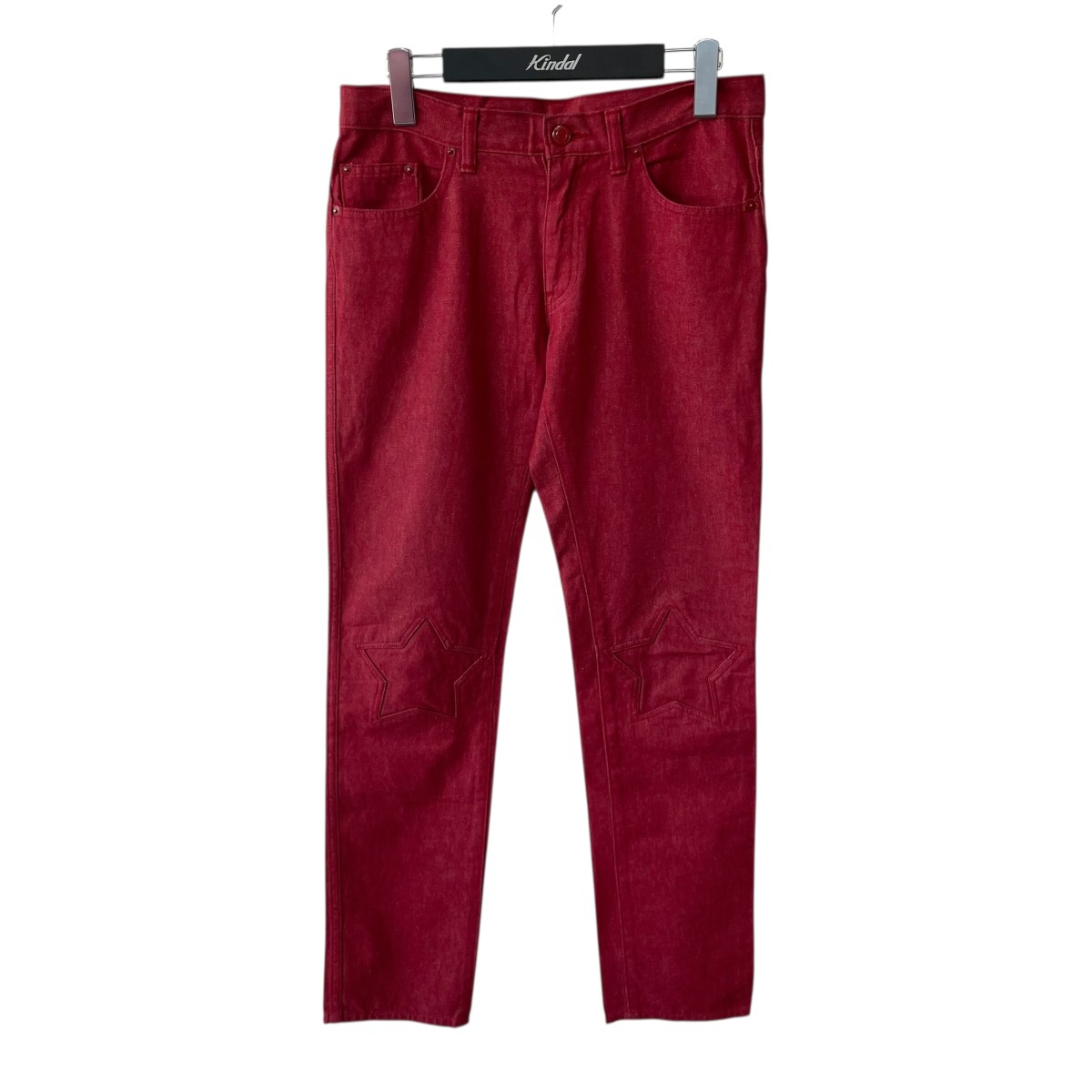 【中古】 UNDERCOVER　 00AW melting pot Star Denim Jeans デニムパンツ D40 レッド サイズ：M 【061225】（アンダーカバー）