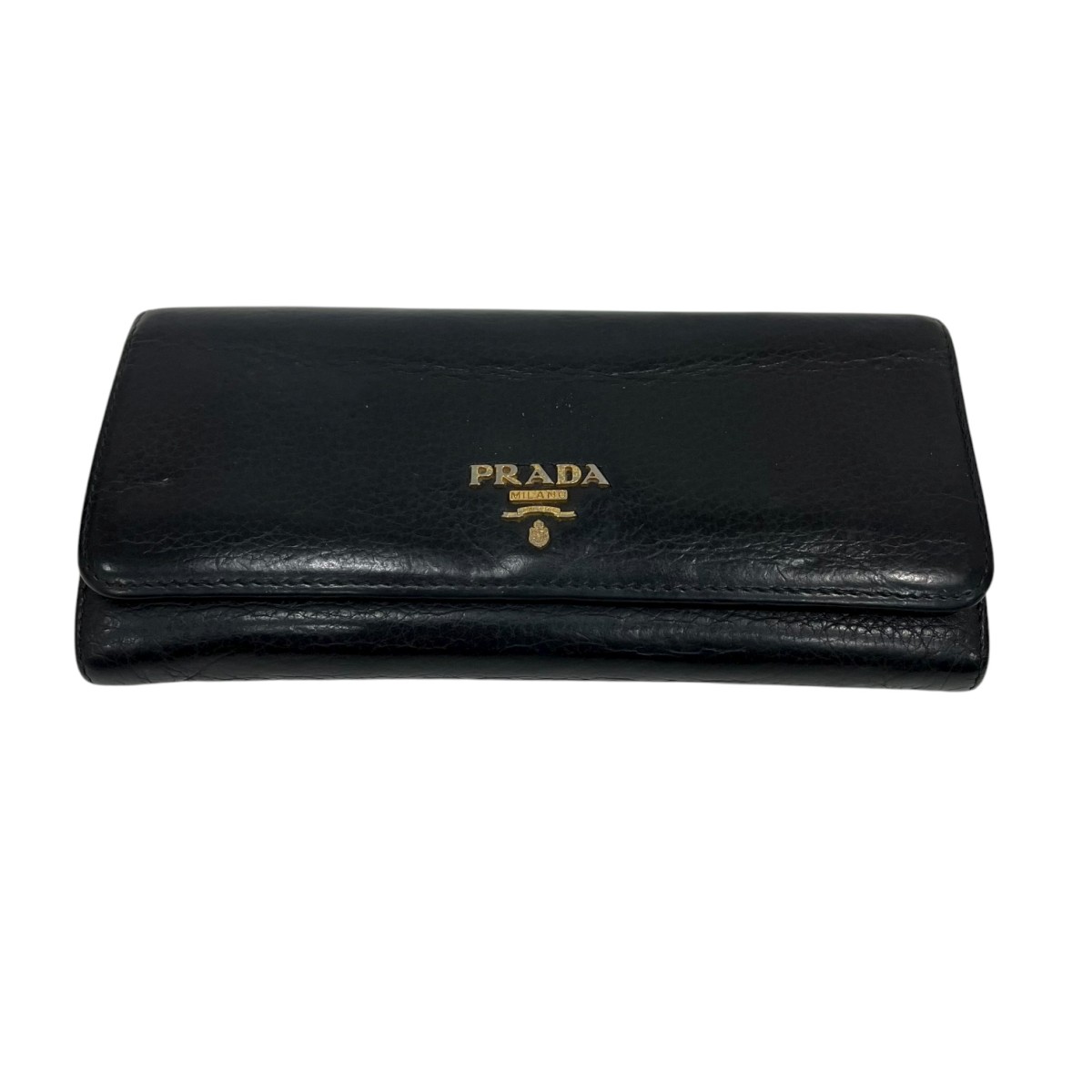 【中古】\u003cBR\u003ePRADA\u003cBR\u003e長札入れ 黒いこと\u003cBR\u003e【通貨価値思いなおす】