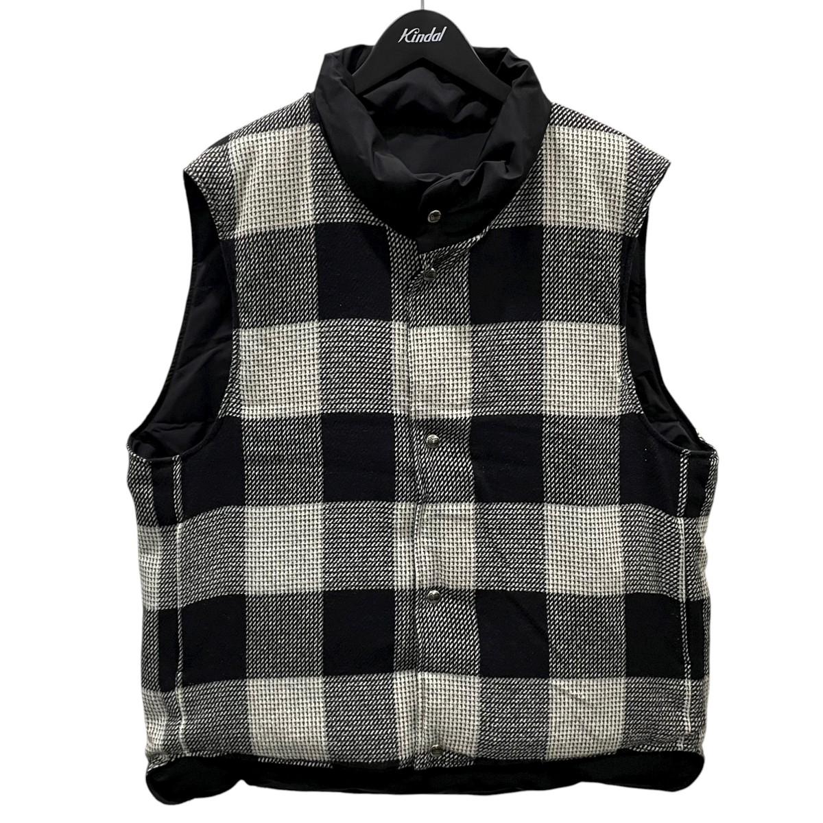 【中古】 N．HOOLYWOOD×WOOLRICH 23AW リバーシブルダウンベスト REVERSIBLE VEST 2232-VE70-015 ブラック・ホワイト サイズ：36 【価格見直し】