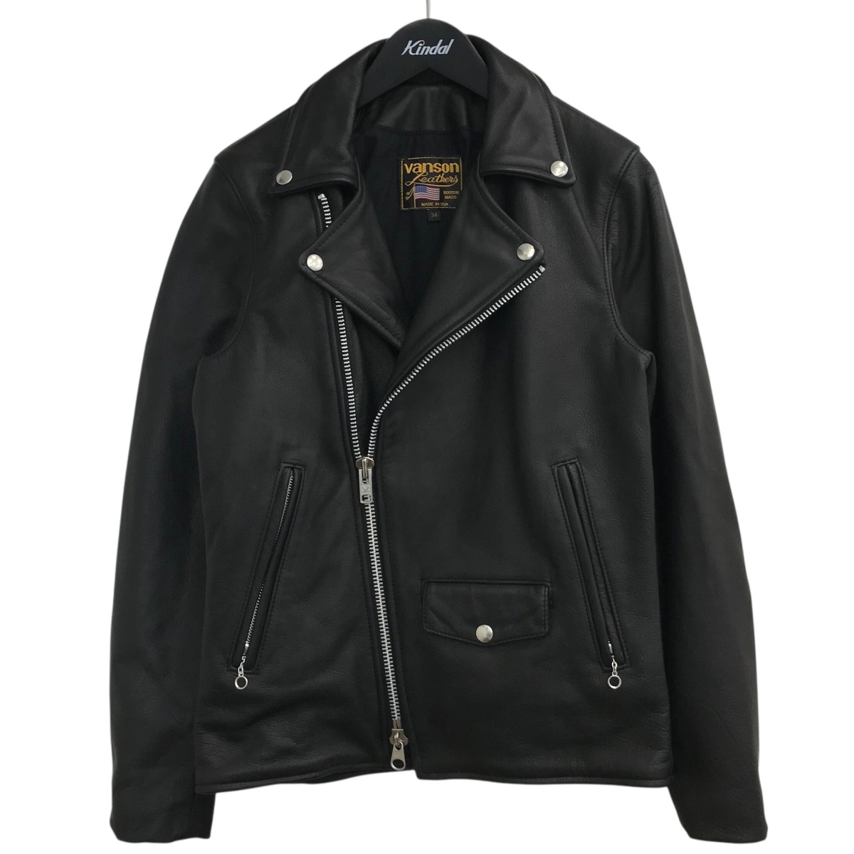 楽天市場】VANSON バンソン/ボーンシングルライダースレザーJKT/34/C