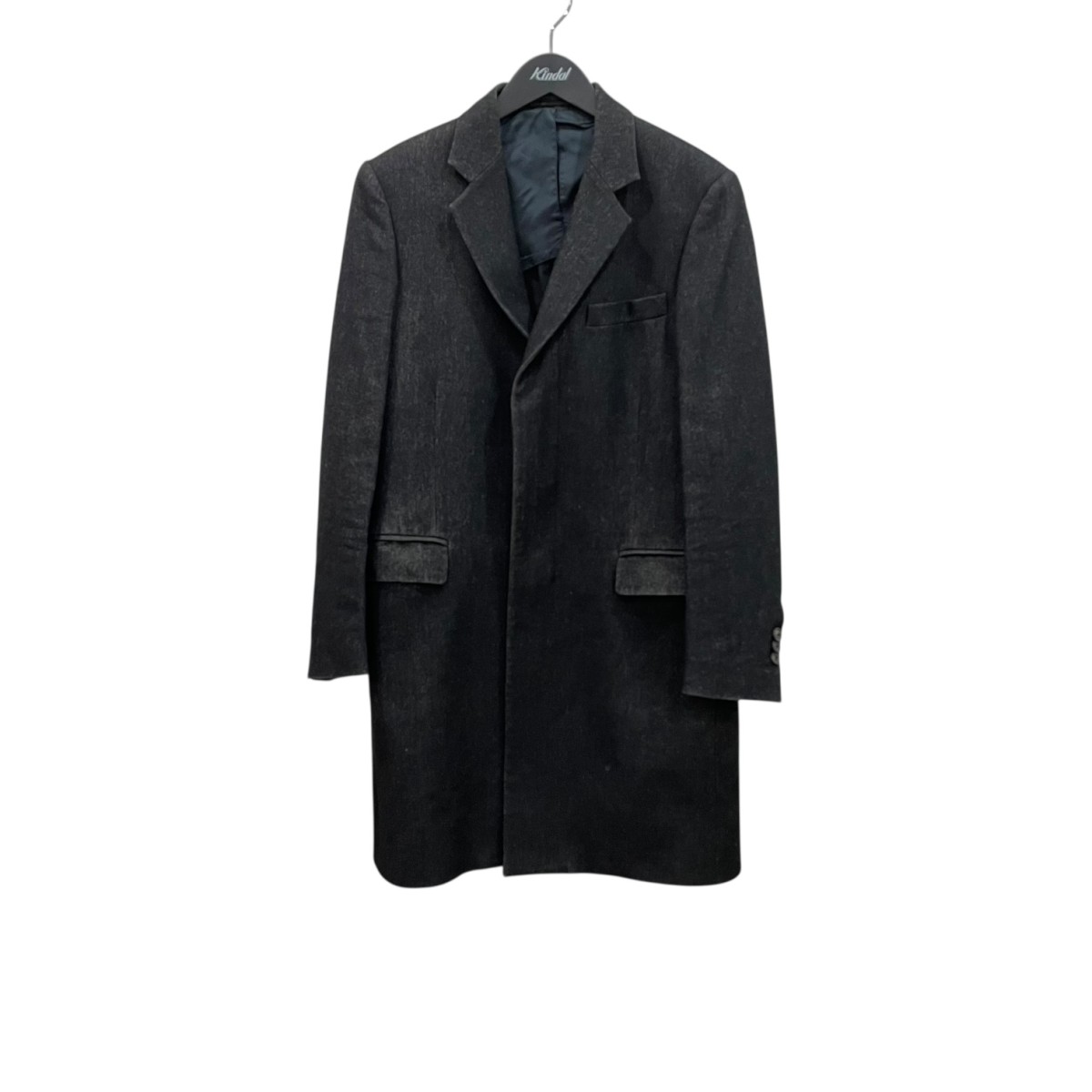 【マルタン・マルジェラ期】ダブル ジャケット　ここのえ　08SS ノーカラー　黒 マルタン・マルジェラ期】ダブル ジャケット ここのえ 08SS ノーカラー