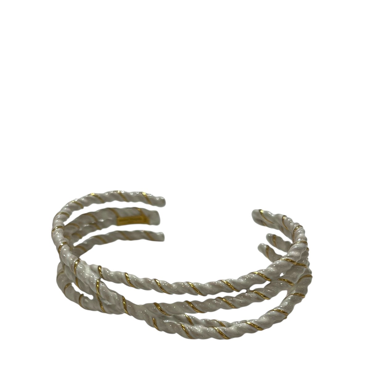 【中古】 Maison Margiela　 Laces Rope Bangle バングル SM1UY0093 ホワイト サイズ：2 【061225】（メゾンマルジェラ）