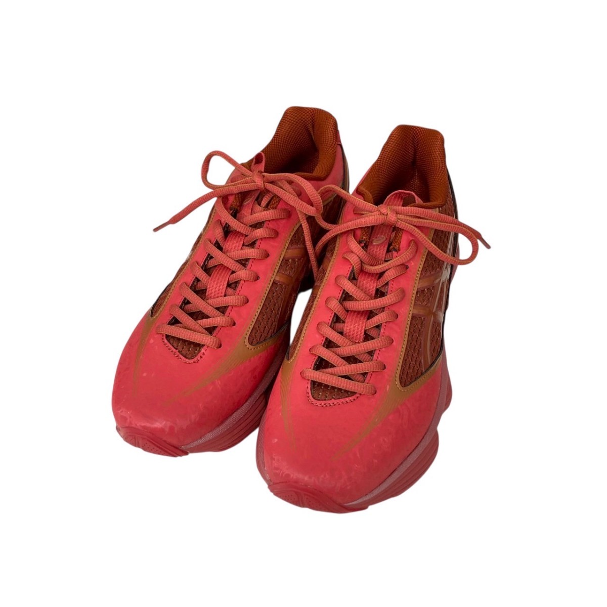 【中古】 ASICS×Kiko Kostadinov 25SS US6-S GEL-KINETIC FLUENT スニーカー レッド サイズ：28.0cm 【価格見直し】