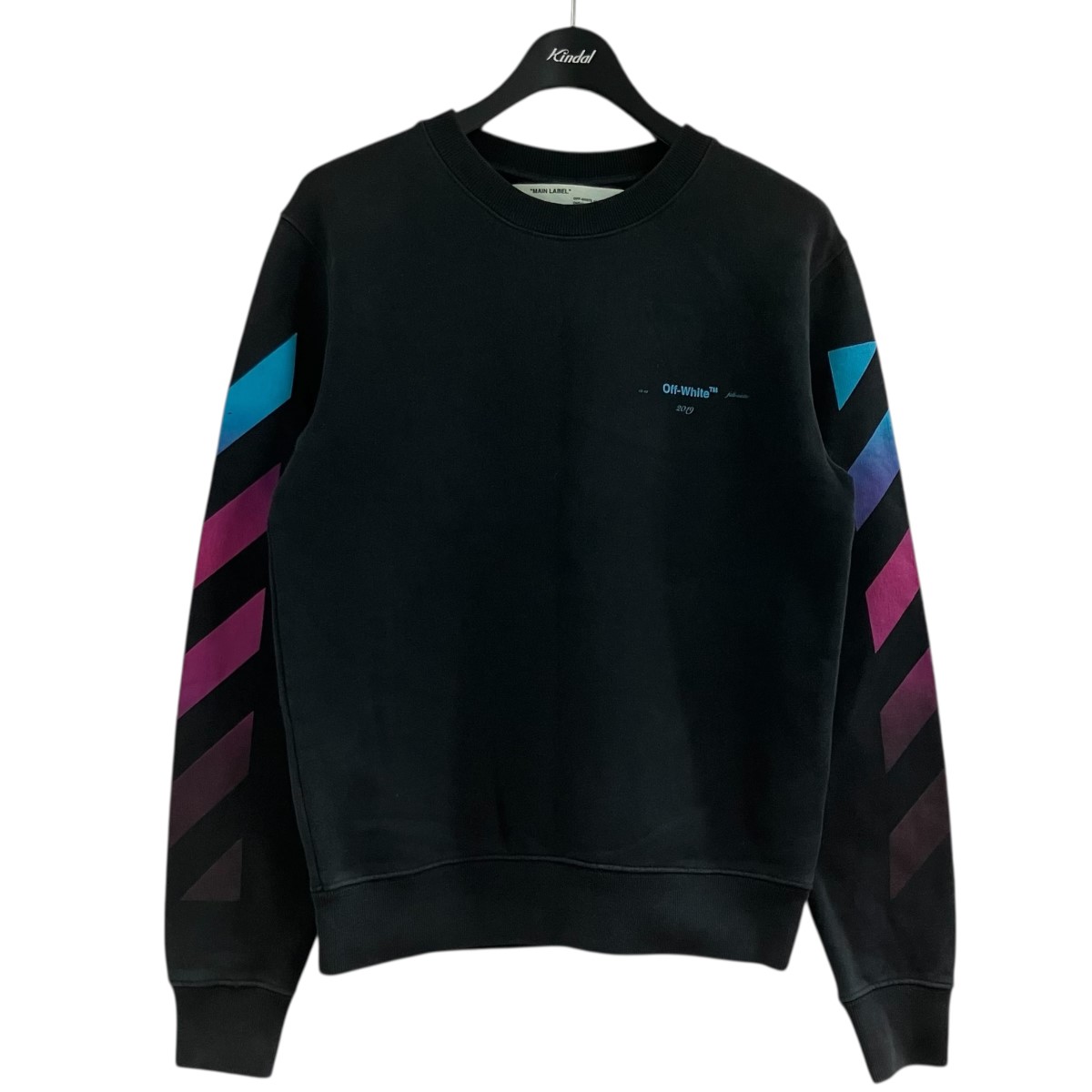 【中古】 OFFWHITE　 クルーネックスウェット ブラック×ブルー サイズ：S 【071225】（オフホワイト） 20,275円