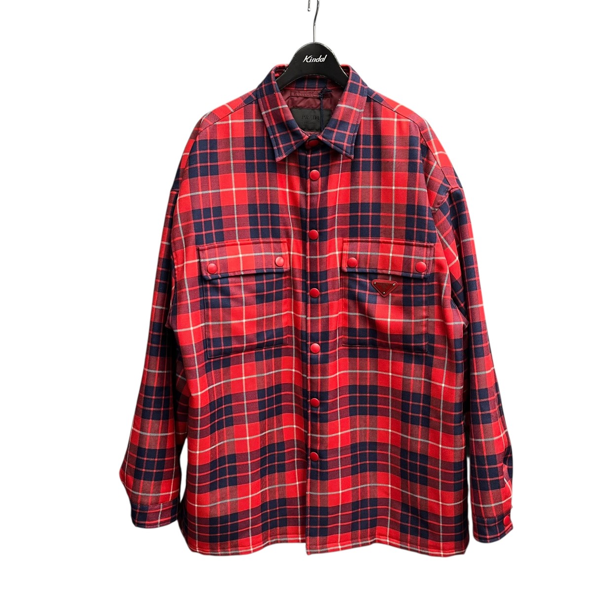 【中古】PRADA21AW 中綿ジャケット SC556M レッド サイズ：M【価格見直し】｜ブランド古着のカインドオル