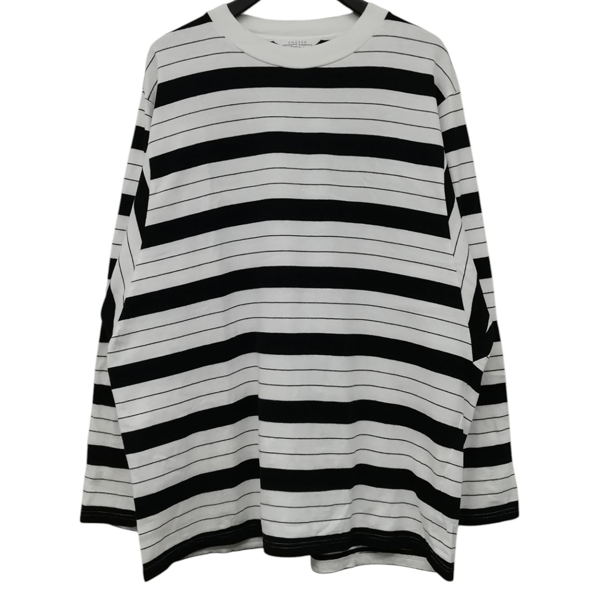 【中古】UNUSED　LONG SLEEVE BORDER T-SHIRT ロングスリーブTシャツ ホワイト サイズ：2 【071225】（アンユーズド）｜ブランド古着のカインドオル