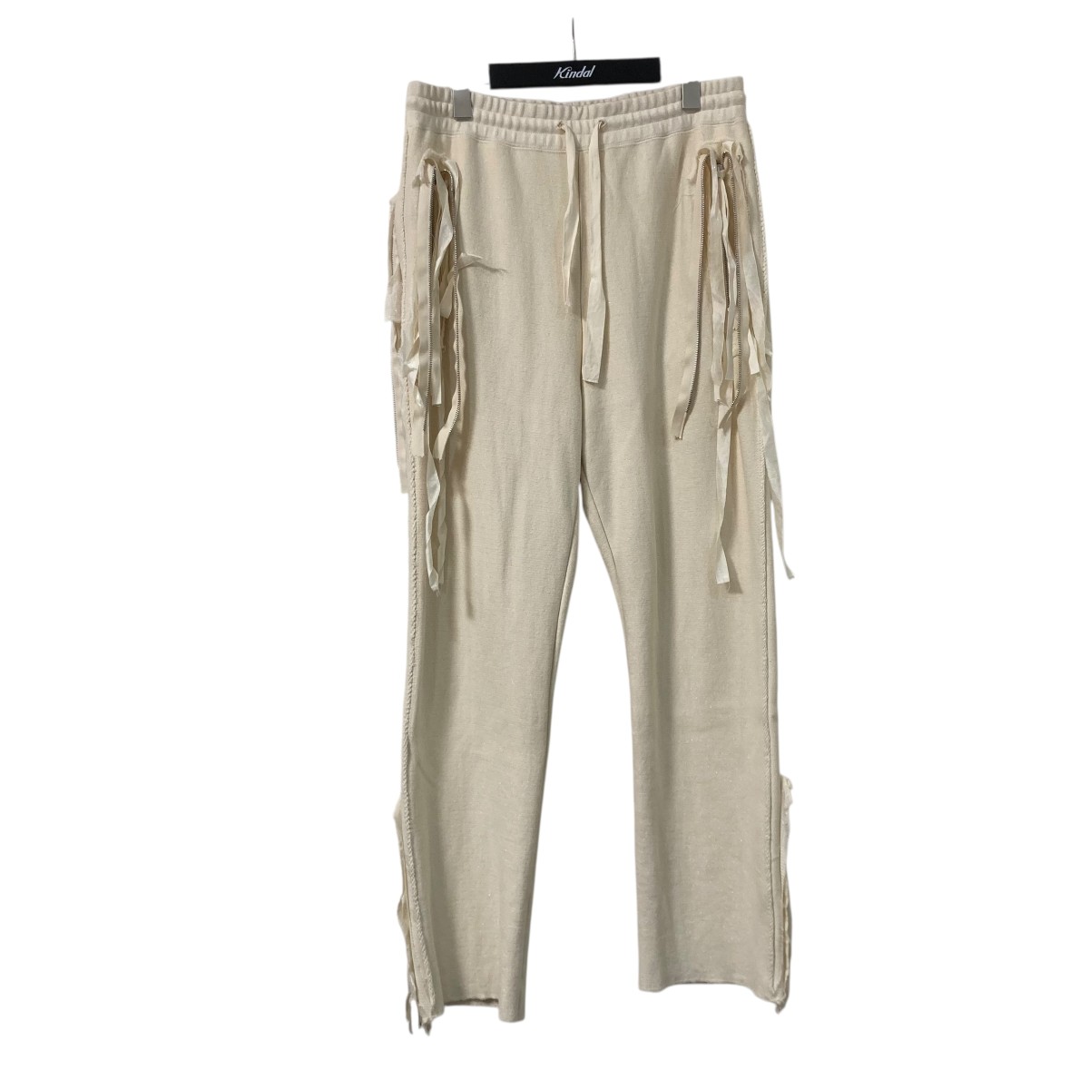 【中古】 Midorikawa 23AW Sweat Pants リボンスウェットパンツ MID23AW CU03 アイボリー サイズ：S 【価格見直し】