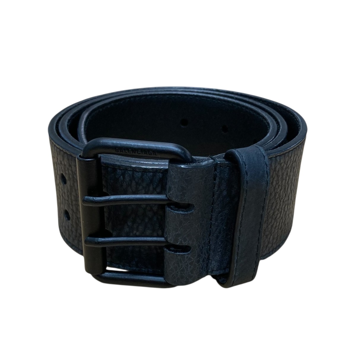 楽天市場】K BALENCIAGA ロゴベルト 505071 レザー ブラック メンズ