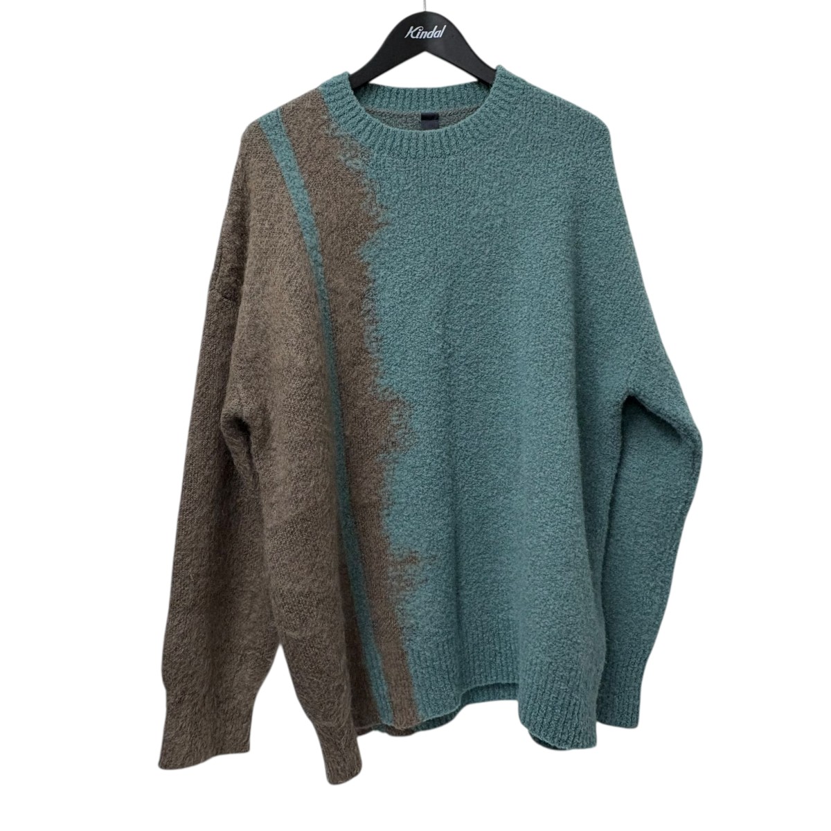 【中古】SHINYA KOZUKA 21AW ニット 2102SK59 スカイブルー×チャコール サイズ：S/M 【200326】（シンヤコヅカ）