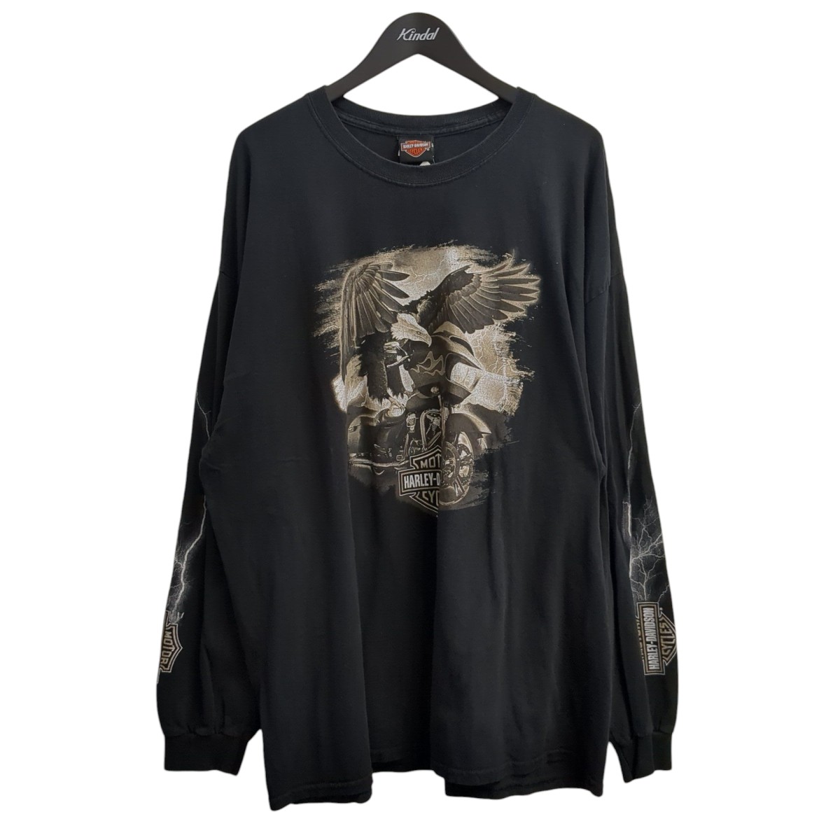 【中古】 HARLEY-DAVIDSON　 長袖Tシャツ ブラック サイズ：3XL 【101225】（ハーレーダビッドソン）