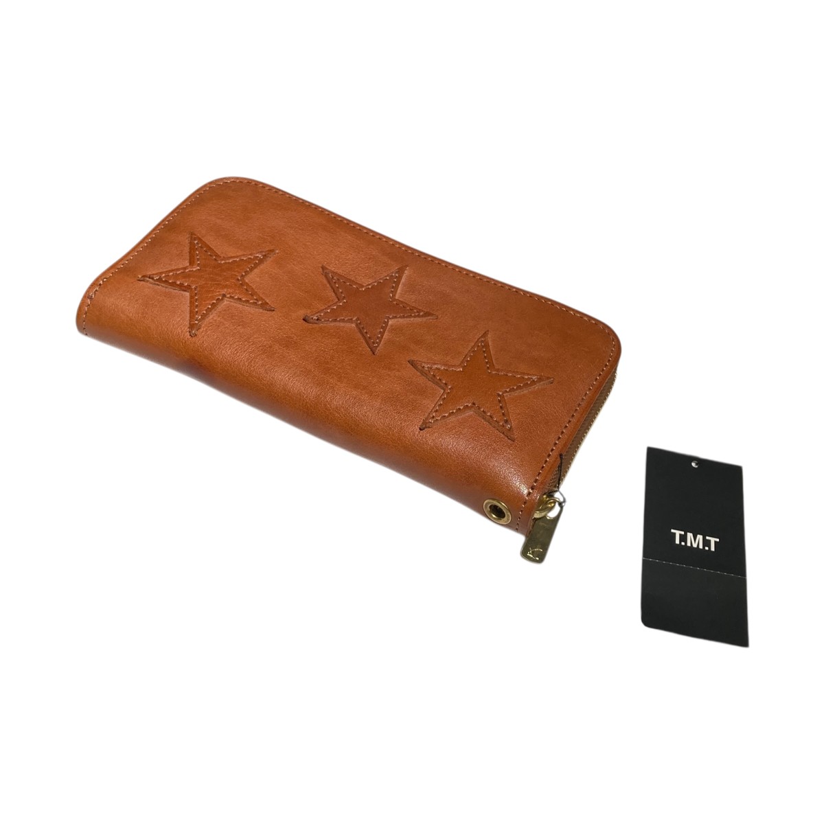 【中古】TMT LARGE ROUND ZIP WALLET 長紙入れ TAC-F22SP03 赤銅色 【111225】（ティーエムティー）