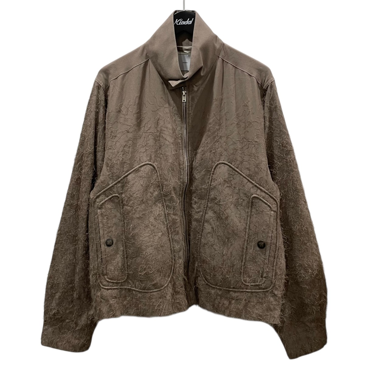 【中古】SUGARHILL24AW ジップアップジャケット Hairly Blousonコットンレーヨンジャケット 2411300208 グレー サイズ：3【価格見直し】｜ブランド古着のカインドオル