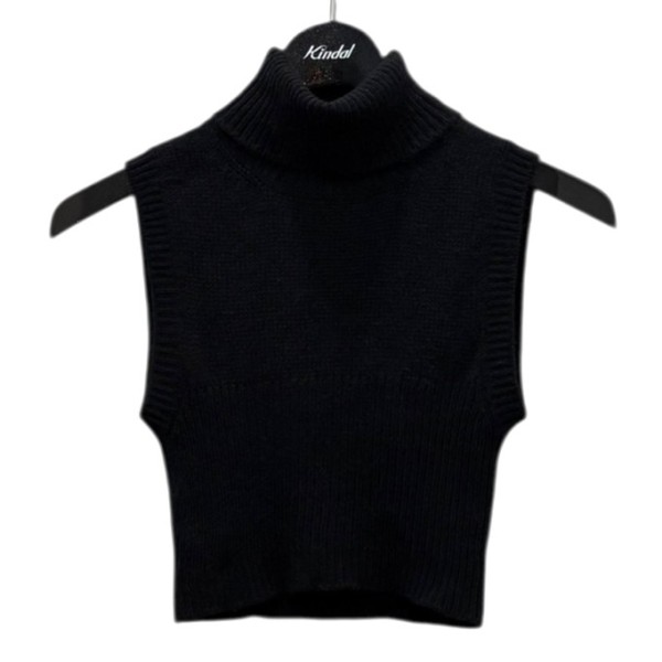 【中古】 PRADA　 カシミヤハイネックノースリ ブラック サイズ：38 【101225】（プラダ）