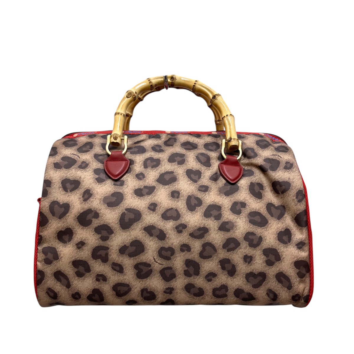 【中古】 LeSportsac レオパード柄 ハンドバッグ ベージュ 【価格見直し】