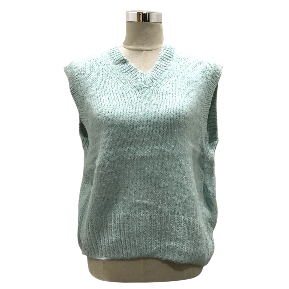 【中古】BLAMINK 25SS RESORT Vのど首限りない 7918-106-0111 ペパーミント 大いさ：38 【111225】（ブラジャーミンクのコート） トップス-ベスト・ジレ-レディースファッション