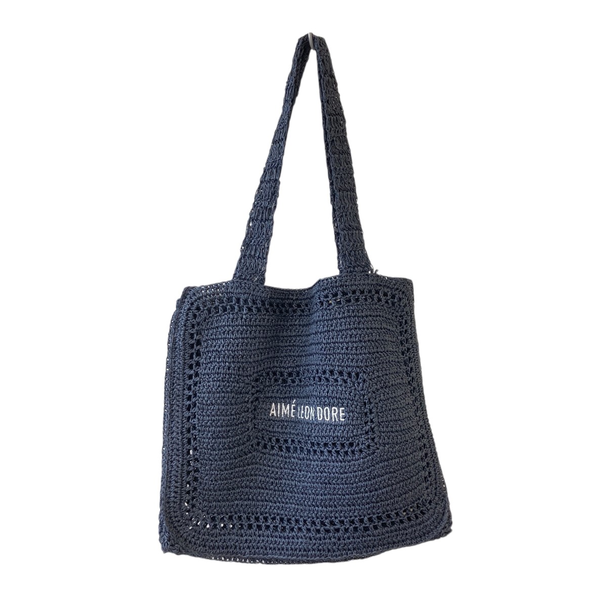 【中古】 Aime Leon Dore Crochet Tote Bag トートバッグ ネイビー 【価格見直し】
