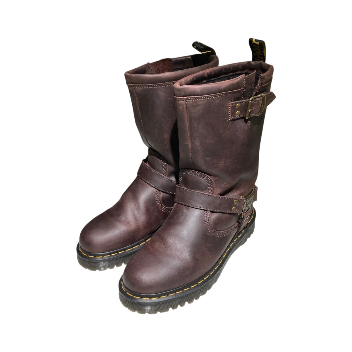【中古】 Dr．Martens ANISTONE HI プルオンブーツ 31901201 ブラウン サイズ：8 【価格見直し】