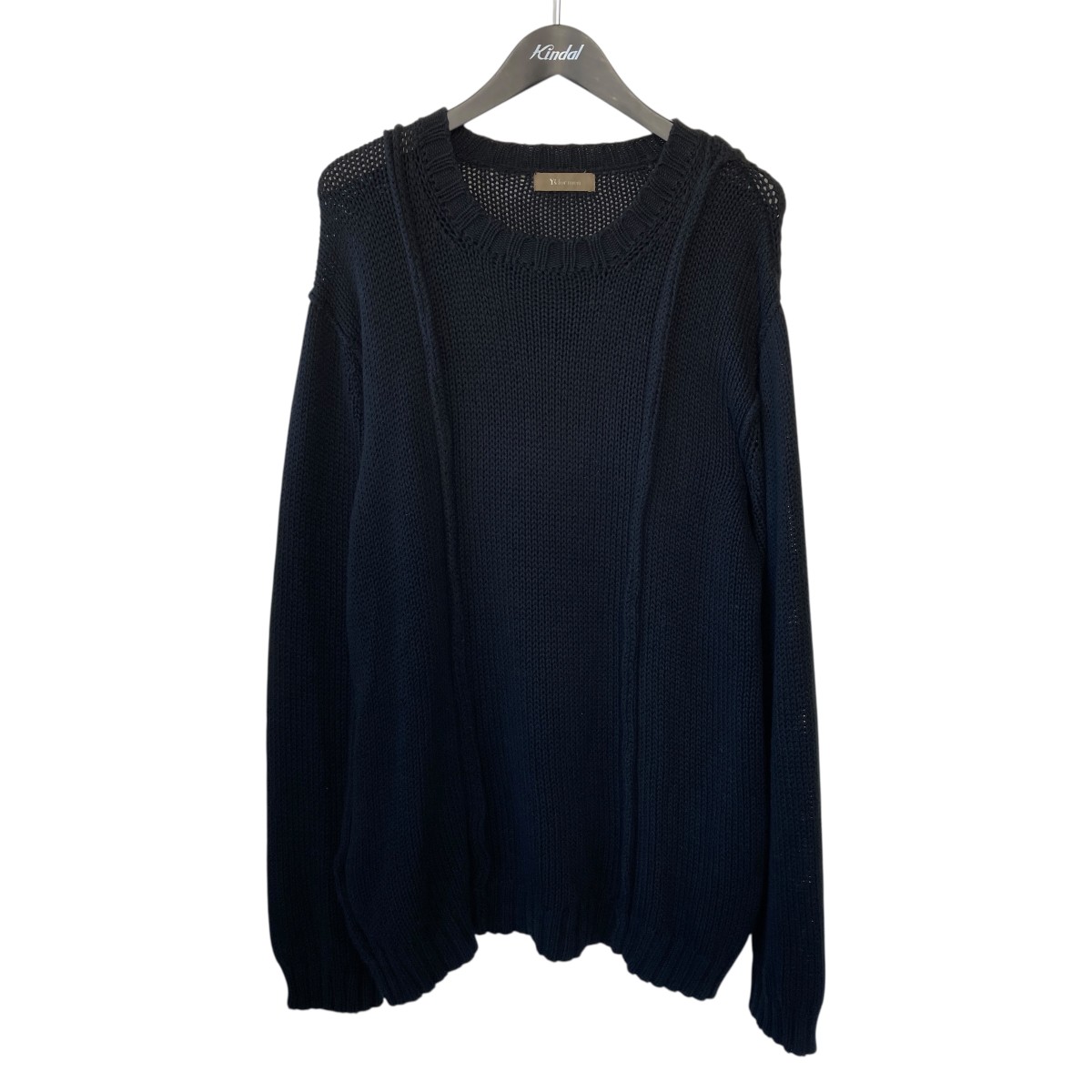 【中古】Y’S for men 編み物プルオーバー MF-K10-070 黒いこと 大きさ：書きあらわす皆無 【121225】（ワイズフォーメン）