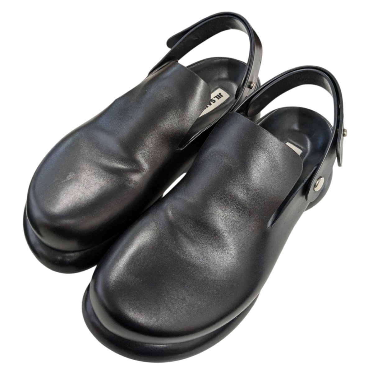 【中古】 JIL SANDER グロッグサンダル ブラック サイズ：38 【価格見直し】