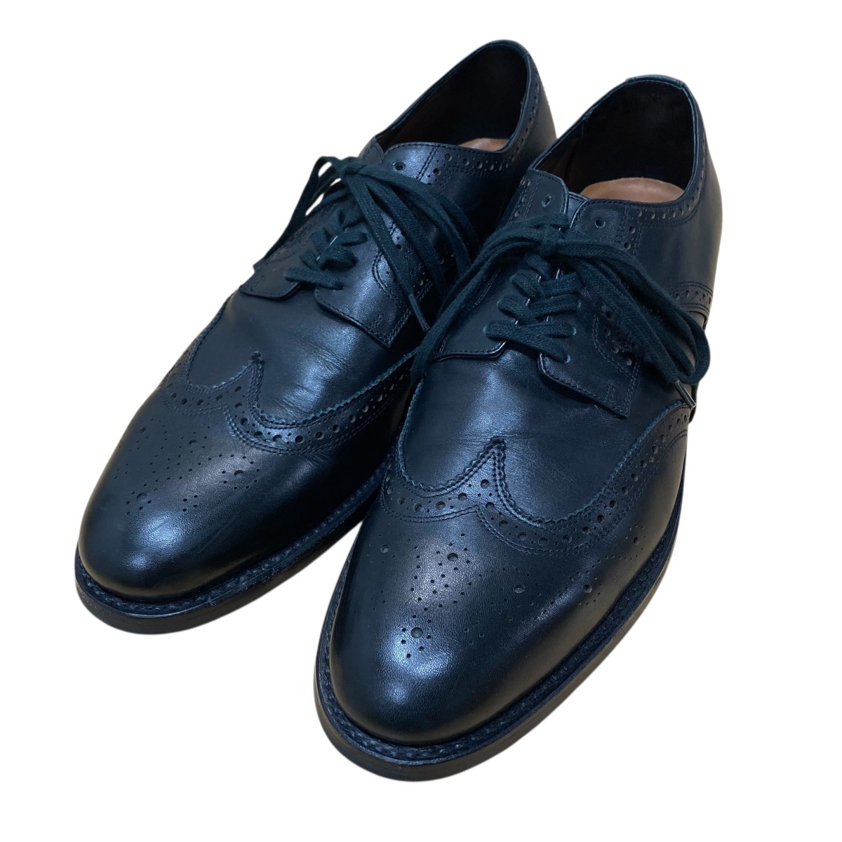【中古】 sulvam ウイングチップレザーシューズ ブラック サイズ：L 【価格見直し】