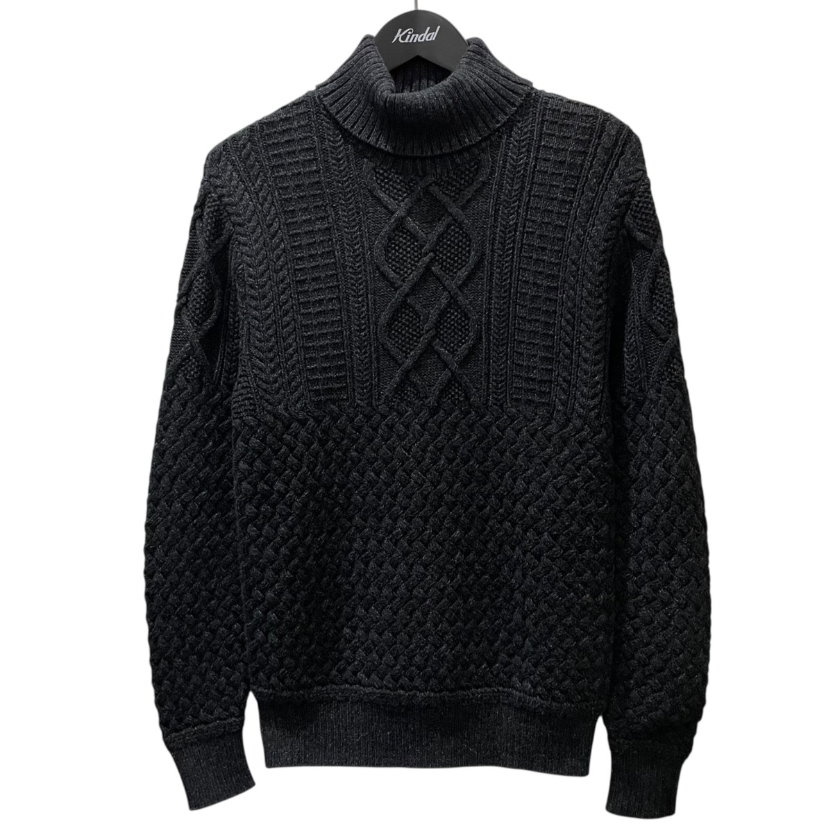 【中古】RRL タートルニットセーター 782928627001 暗灰色薄墨色 大きさ：XS 【080526】（ダブルアールエル）