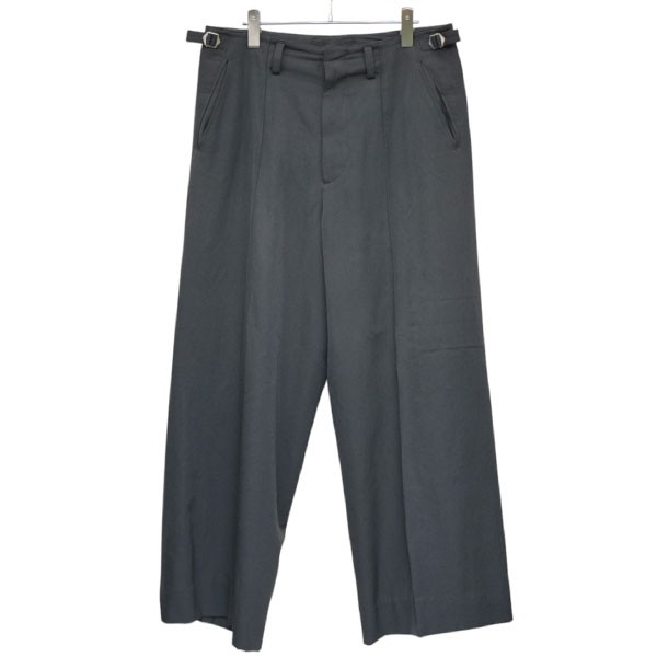 【中古】 NVRFRGT×Adam et Rope　 2024SS　別注 CENTER SEAMED WIDE LEG TROUSERS　センタープリーツワイドパンツ　EXAER241P01 グレー サイズ：2 【121225】（ネバーフォーゲット×アダムエロペ） 14,605円