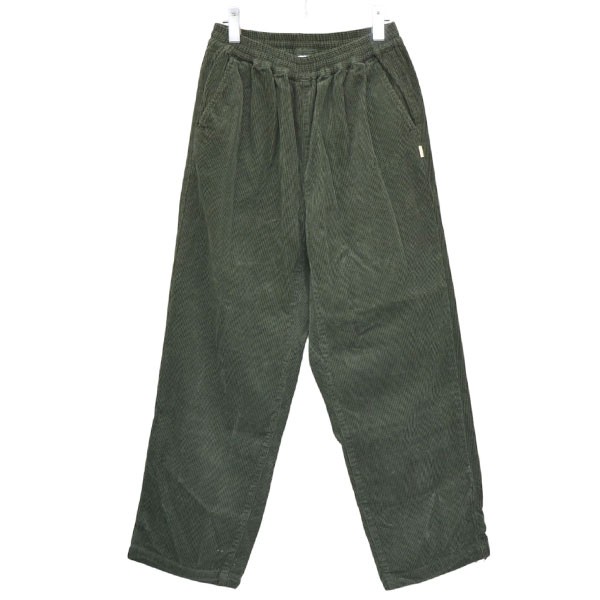 【中古】 KEBOZ CORDUROY WIDE PANTS　ワイドコーデュロイパンツ　KBZFW22PT104 グリーン サイズ：L 【価格見直し】