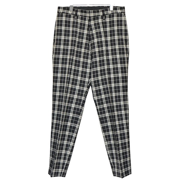 【中古】 BEDWIN ＆THE HEARTBREAKERS 10L WOOL FLANNEL PANTS THUNDERS　ウールチェックパンツ ブラック×ホワイト サイズ：4 【価格見直し】