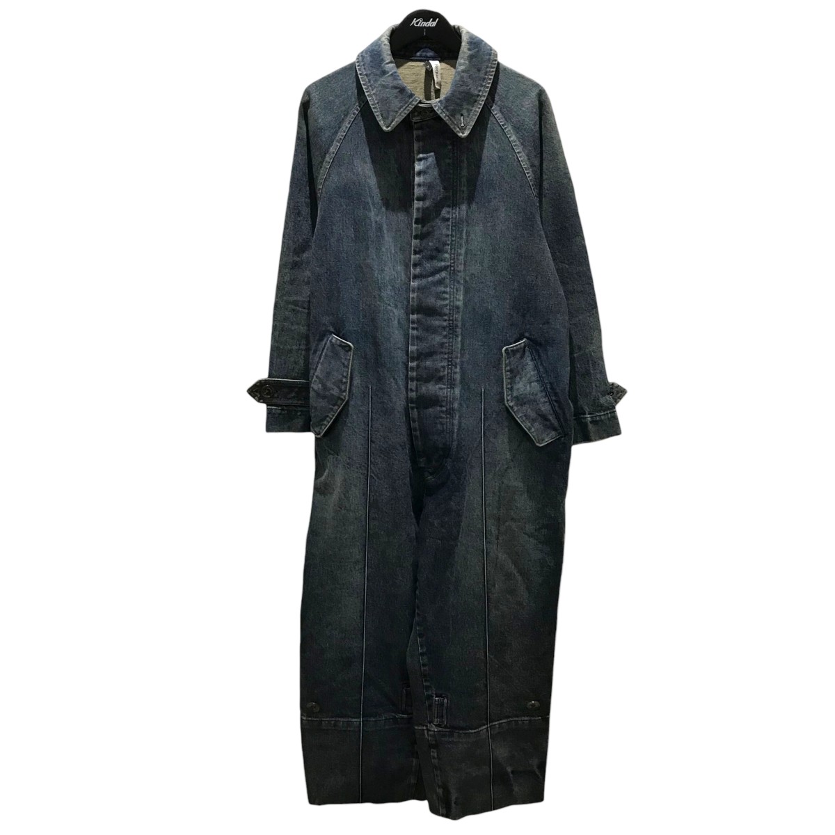 【中古】 RequaL ベルト付属 デニムオールインワン RQ25SS-OP06 インディゴ サイズ：F 【価格見直し】