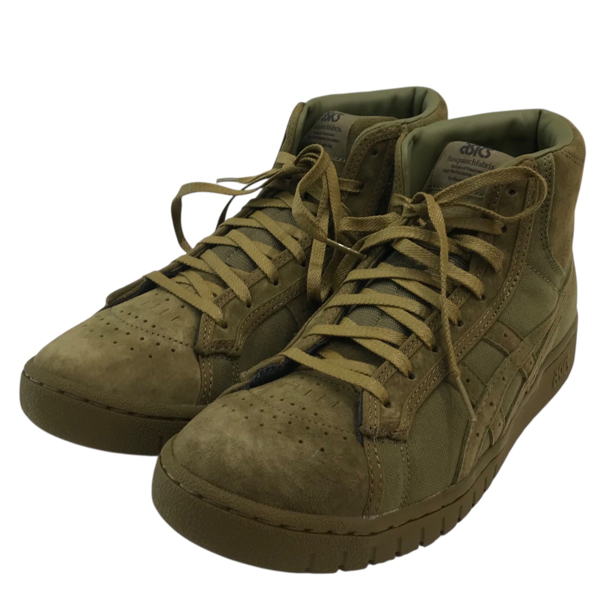 【中古】 SASQUATCHfabrix．×ASICS Tiger 「GEL-PTG MT」 ハイカットスニーカー HK732 8686 ライトオリーブ サイズ：27.5cm 【価格見直し】