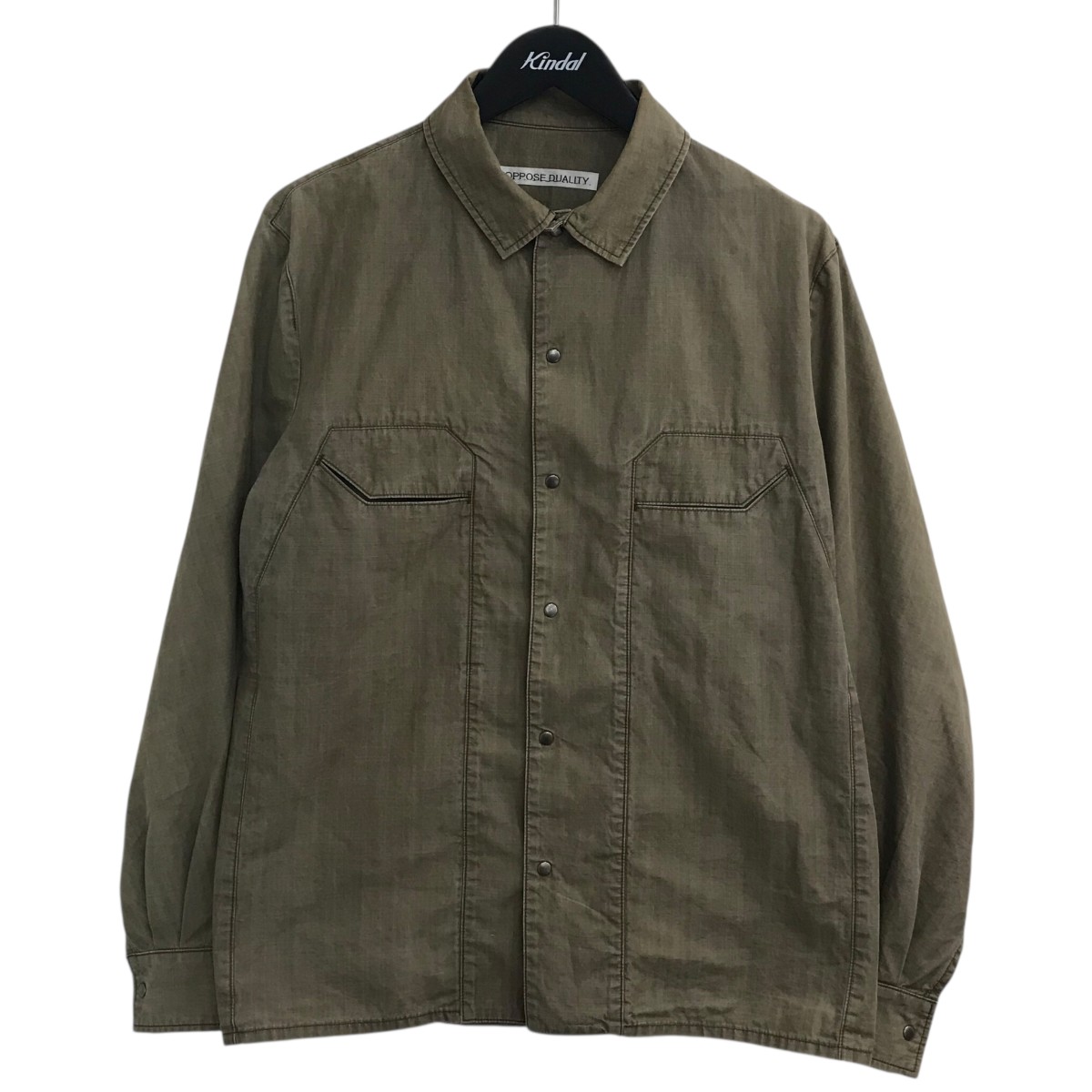 【中古】 OPPOSE DUALITY　 シャツ OD2001 SHT 24SS ブラウン サイズ：44 【151225】（オポーズ デュアリティ）