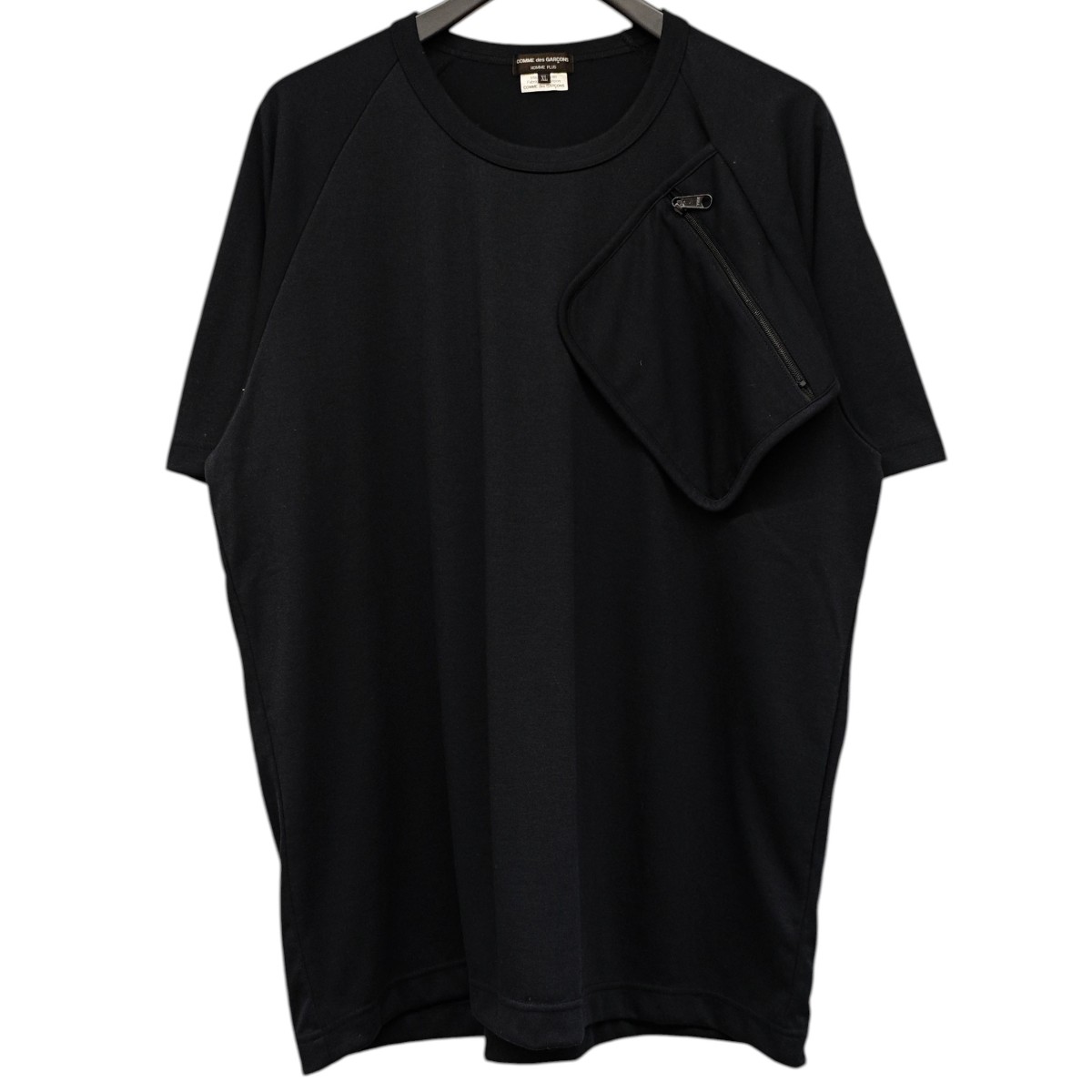 【中古】COMME des GARCONS HOMME PLUS 2025SS ジップポケットプルオーバー 黒いこと 大きさ：XL 【141225】（コムデギャルソンオムプリュス）