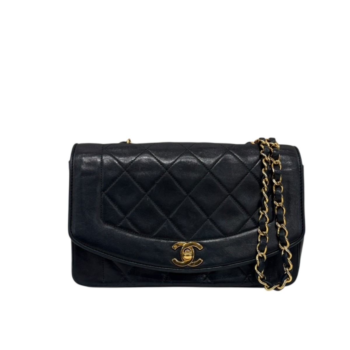 【中古】\u003cBR\u003eCHANEL\u003cBR\u003eダイアナマトラッセ チェーン店ショルダーバッグ 黒いこと\u003cBR\u003e【通貨価値思いなおす】