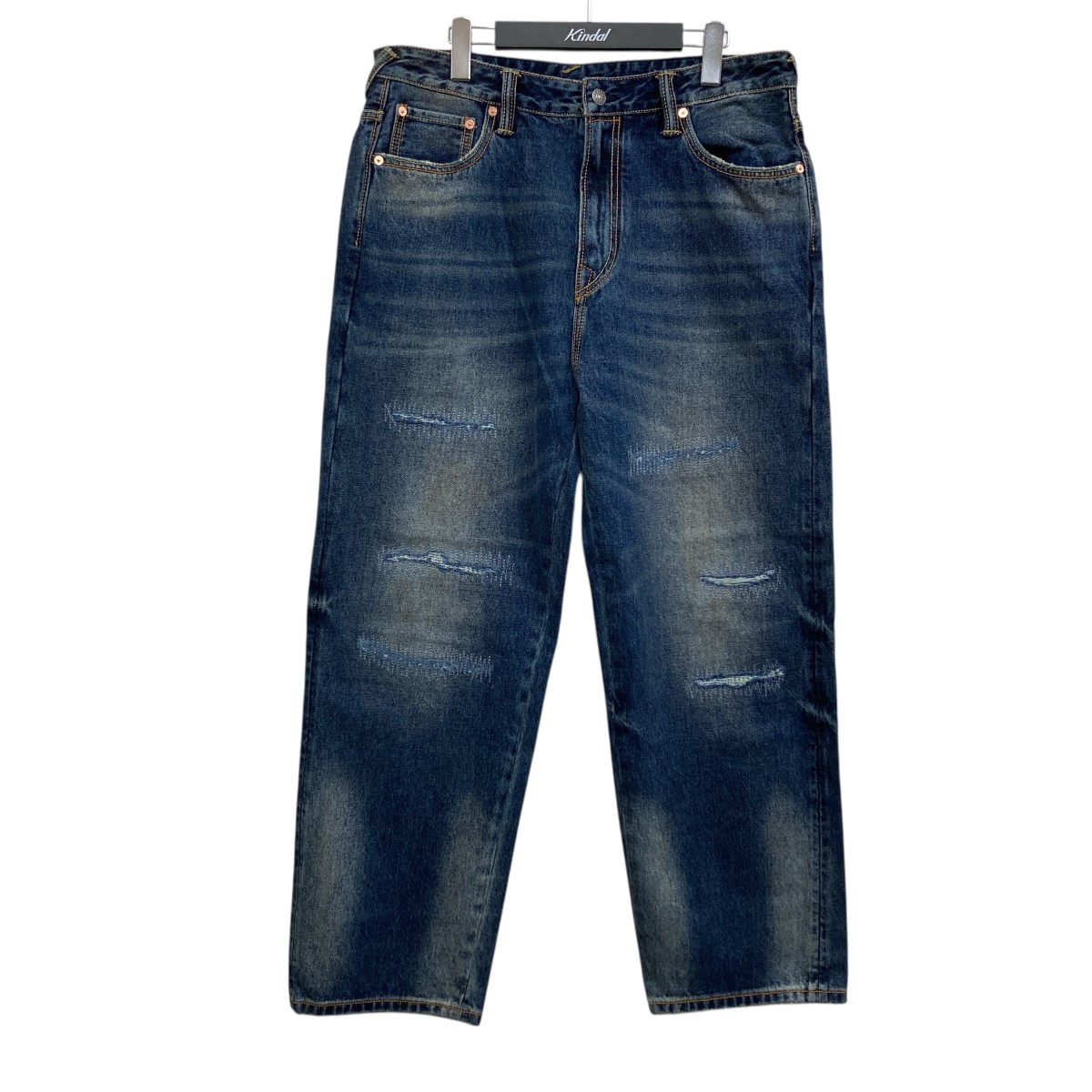 【中古】 EVISU×GDC WASHED 5P RELAX FIT JEANS デニムパンツ インディゴ サイズ：XL 【価格見直し】