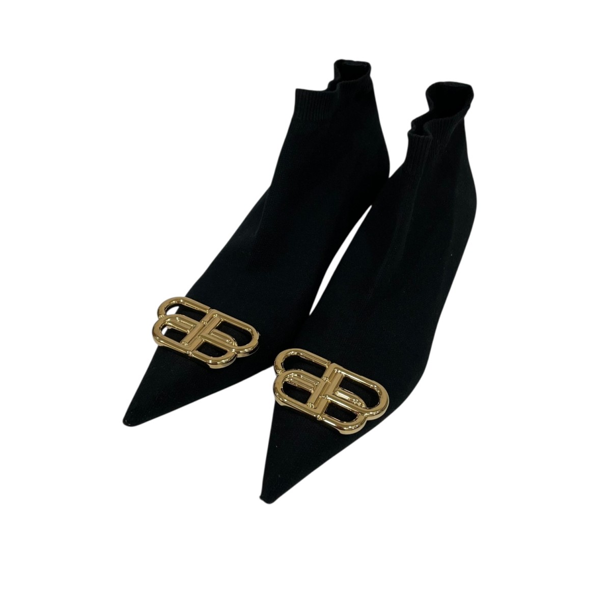 【中古】 BALENCIAGA　 KNIT BOOTIE アンクルブーツ ブラック サイズ：37 【151225】（バレンシアガ）