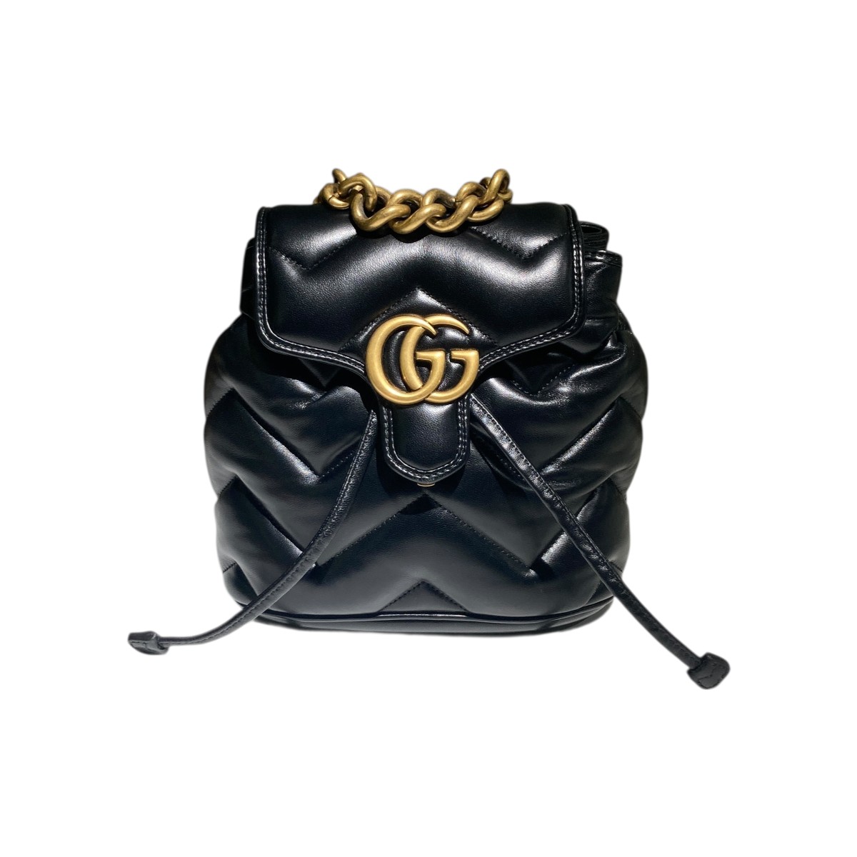 【中古】 GUCCI　 GGマーモント ミニバックパック 777253 ブラック 【161225】（グッチ）