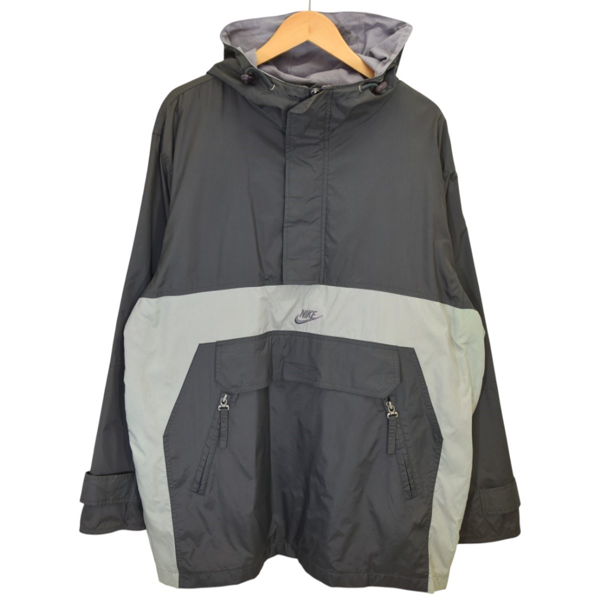 【中古】 NIKE　 アノラックパーカー 90Sヴィンテージ グレー サイズ：L 【161225】（ナイキ）