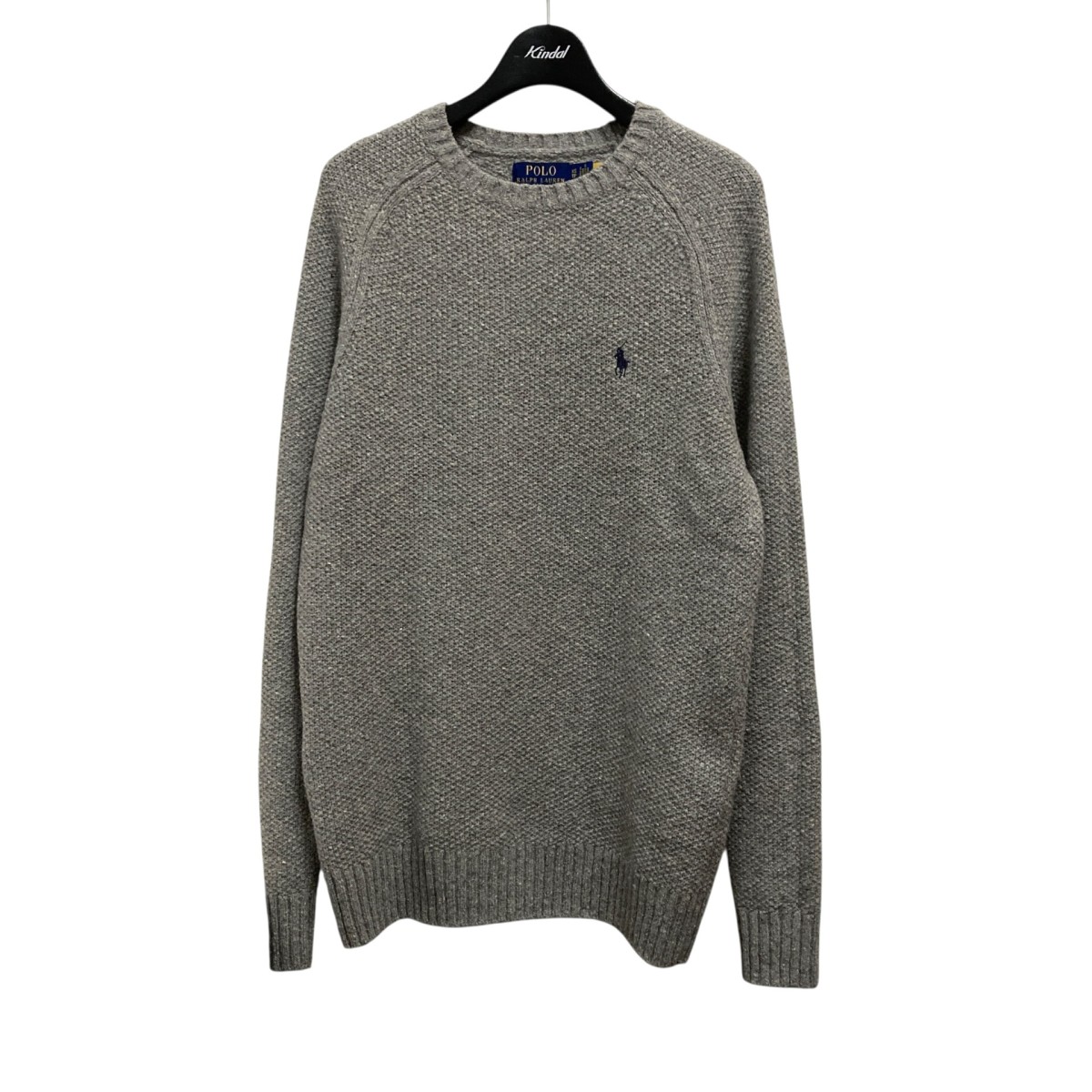 【中古】 POLO RALPH LAUREN　 ラグランニット グレー サイズ：XS 【171225】（ポロラルフローレン）