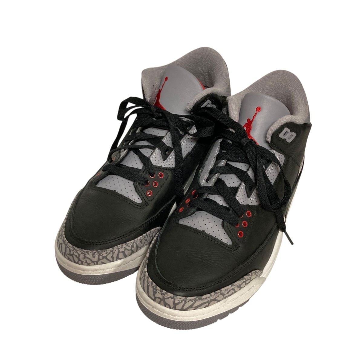 【中古】 NIKE Air Jordan 3 Retro エア ジョーダン 3 スニーカー DN3707-010 ブラック×グレー サイズ:25cm 【171225】(ナイキ)