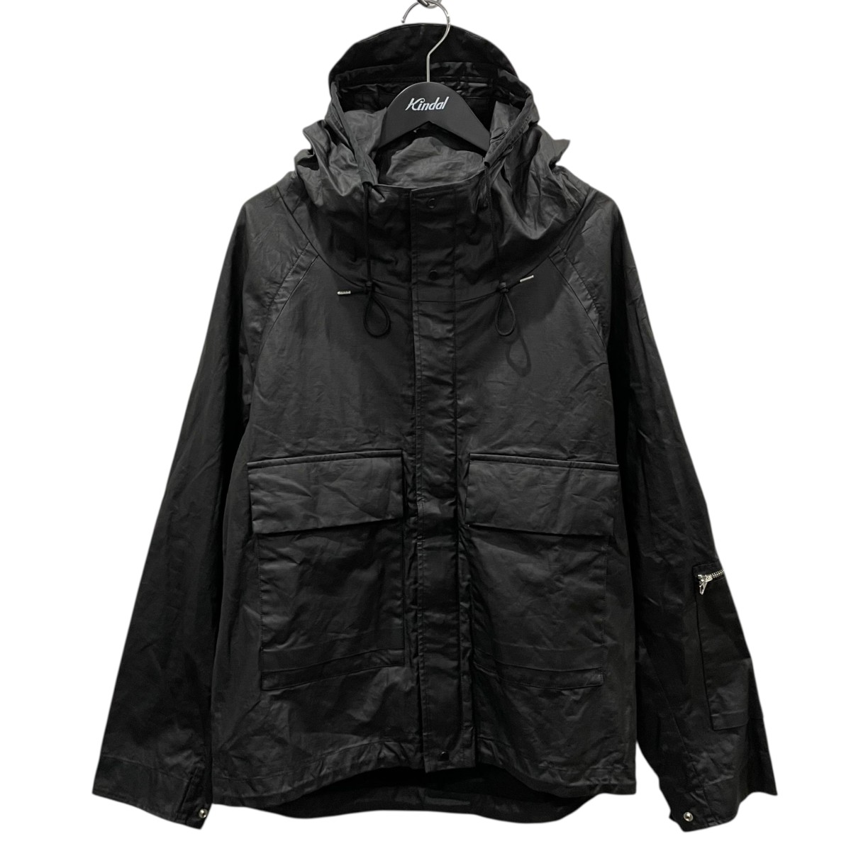 【中古】TEN-C フーデッドジャケット Bracken Anorak ブラッケンアノラック 25CTCUC04034 黒いこと 大いさ：48 【050326】（テンシー） メンズファッション-コート・ジャケット