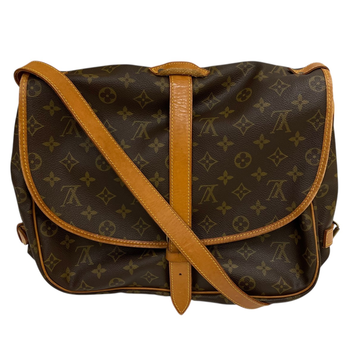 【中古】\u003cBR\u003eLOUIS VUITTON\u003cBR\u003eソミュールGM  モノグラムレザーショルダーバッグ M40662\u003cBR\u003e【必要経費思いかえす】